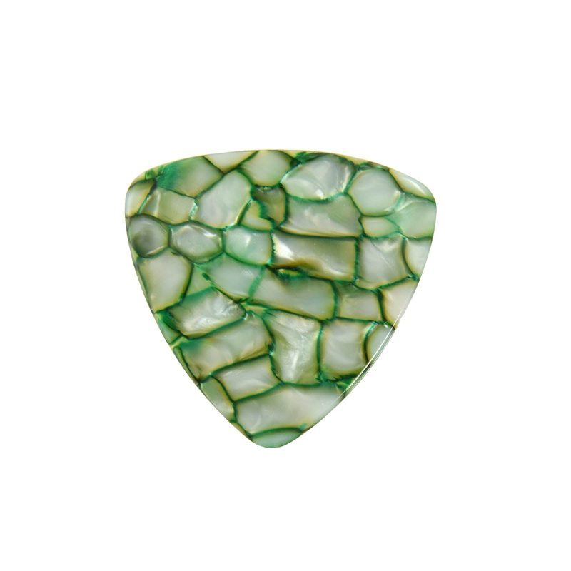 Skeddy Picks Large Triangle Flatpick, Green Pearl Pattern