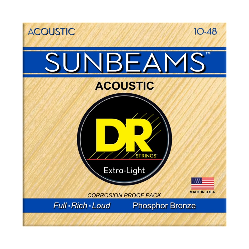 DR SUNBEAM Phosphor Bronze Acoustic Guitar String Set - 10-48 Extra-Light RCA-10