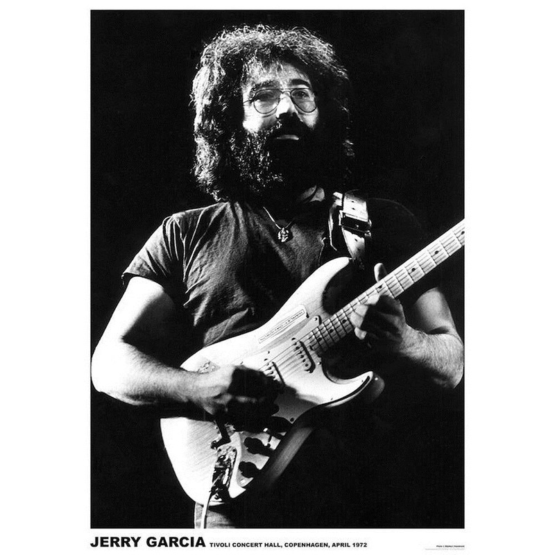 Jerry Garcia Copenhagen 1972 w/Fender Stratocaster Poster