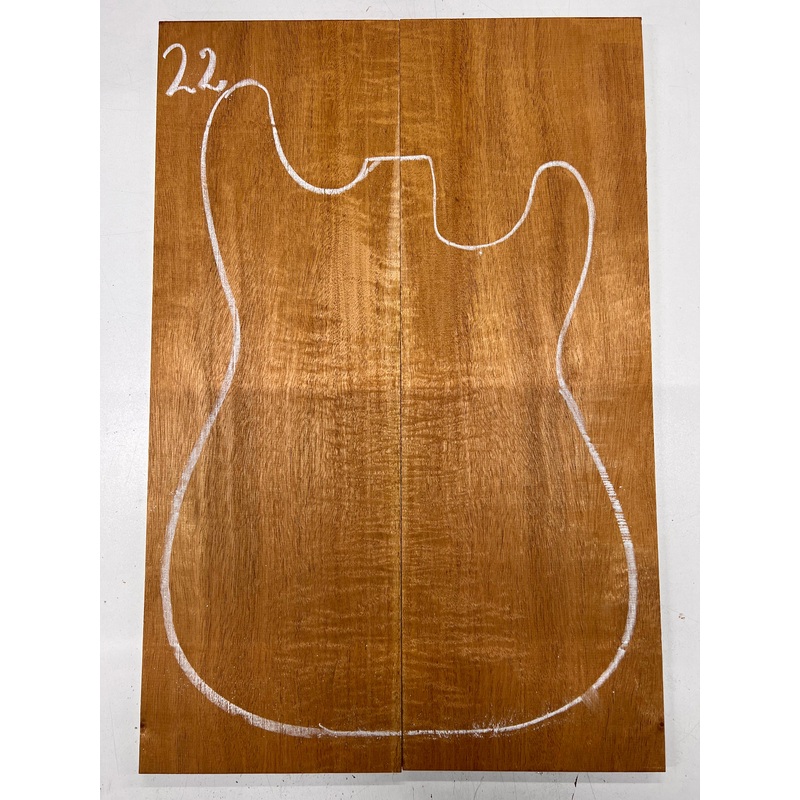 Beautiful Flame Honduran Mahogany Guitar Drop Tops 21" x 7" x 1/4" #22