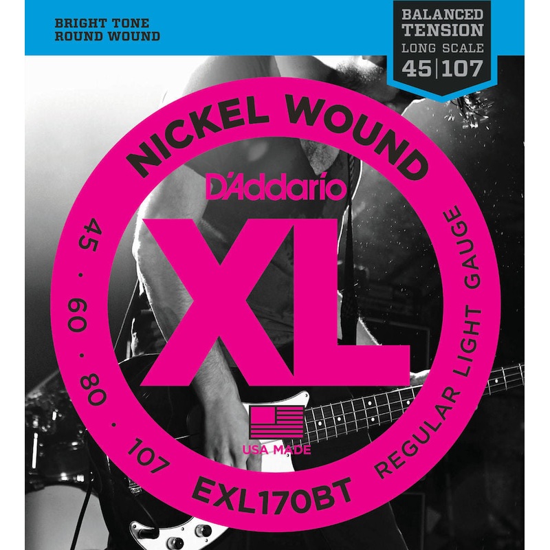 D'Addario EXL170BT Bass Strings Balanced Tension Light 45-107 Long Scale
