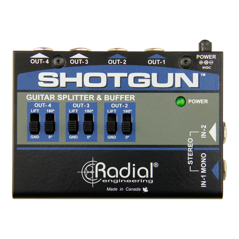 Radial Shotgun Guitar Splitter & Buffer 4-Channel Amp Driver