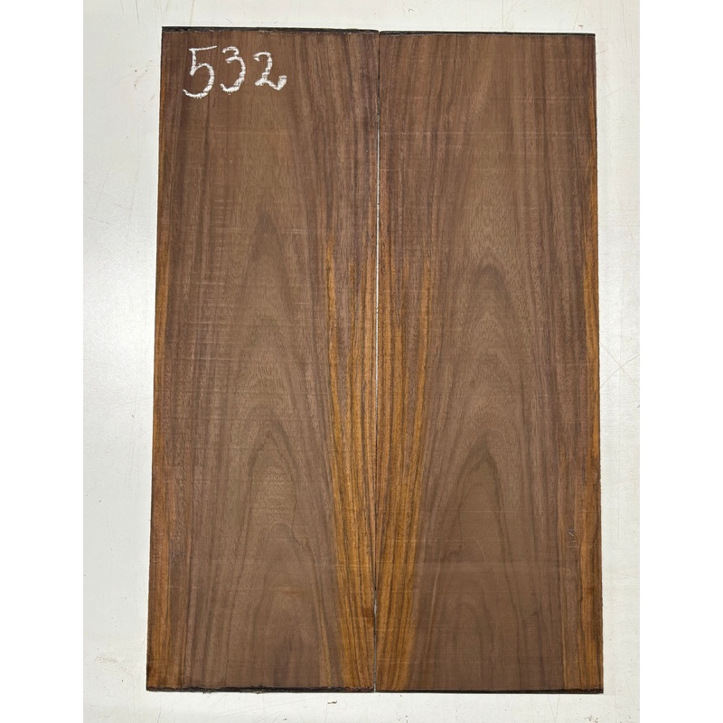 Rare Tiger Striped Rosewood Guitar Drop Top - 22-1/2" x 7-1/4" x 3/8" #532