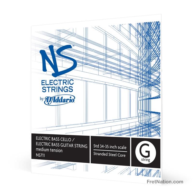 D'Addario NS Single 4/4 Scale Electric Bass/Cello G String - NS711 4/4M Medium