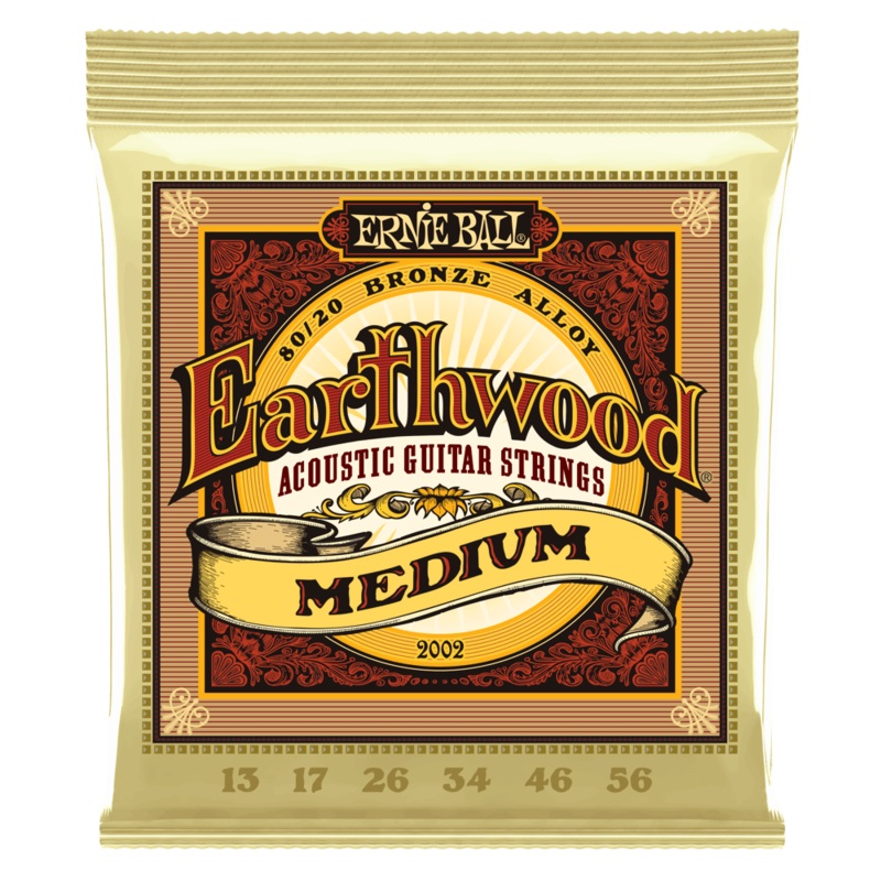 Ernie Ball Earthwood Medium 80/20 Bronze Acoustic Guitar Strings 13-56