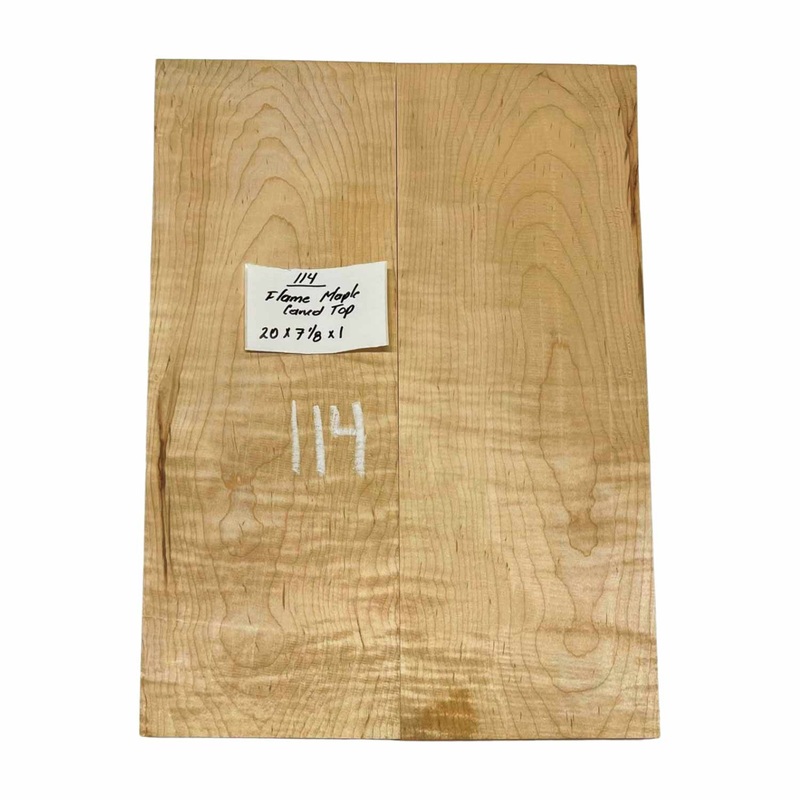 Flame Maple Guitar Carved Top 20" x 7-1/8" x 1" #114