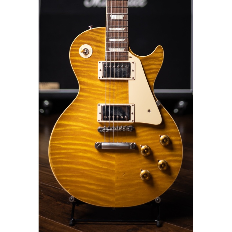 2015 Gibson Custom Shop True Historic Les Paul 1959 Reissue Figured Top Electric Guitar - Lemon Burst