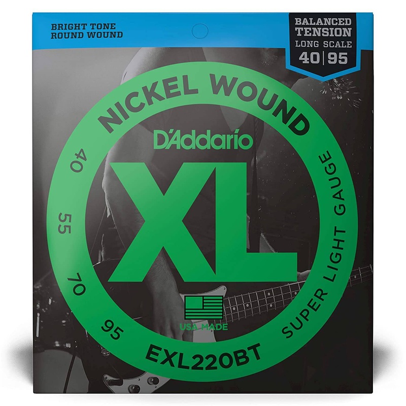 D'Addario, Bass Strings, XL Nickel, .040-.095, Long, EXL220BT