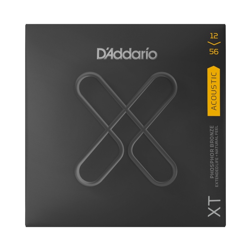 D'Addario XTAPB1256 Phosphor Bronze Coated Acoustic Guitar Strings, Light Top/Medium Bottom