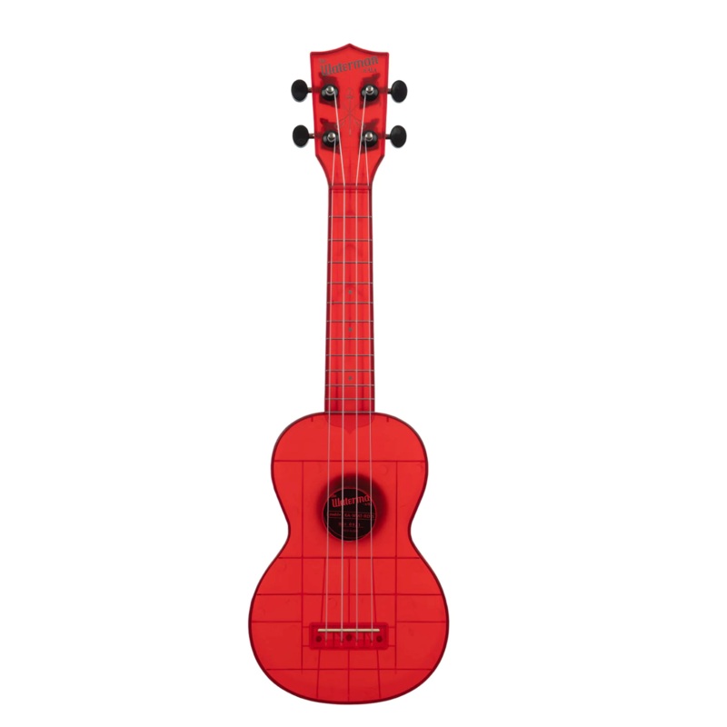 Kala Waterman Transparent Sea Glass Soprano Ukulele - Maritime Red