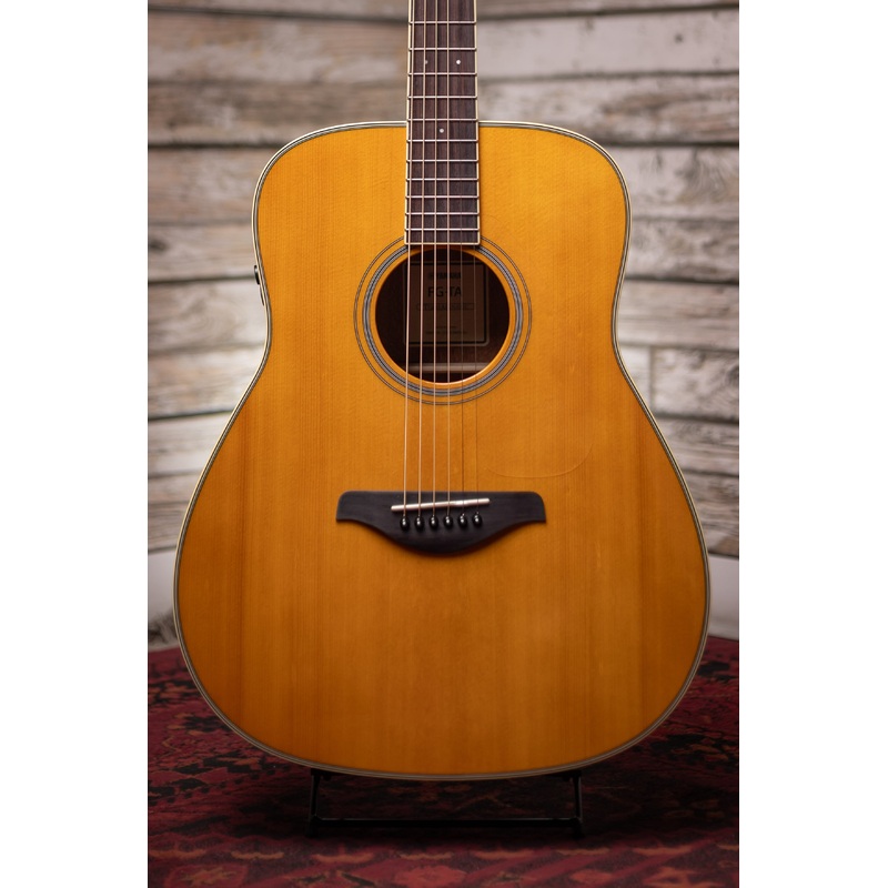 Yamaha FG-TA TransAcoustic Acoustic-Electric Dreadnought Guitar - Vintage Tint
