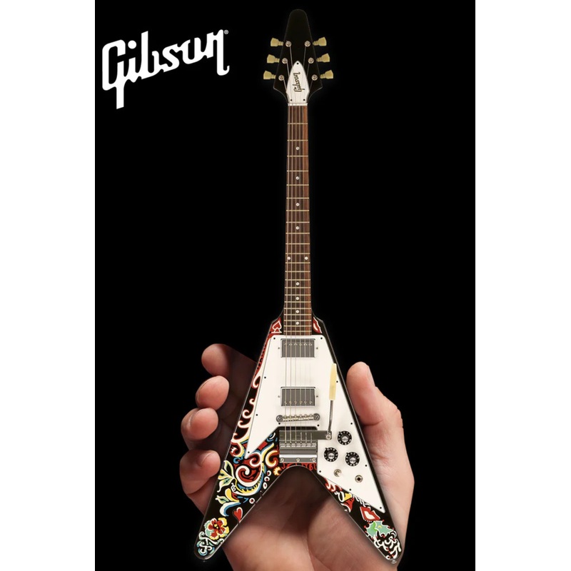 Jimi Hendrix Gibson Psychedelic Flying V - Mini Guitar