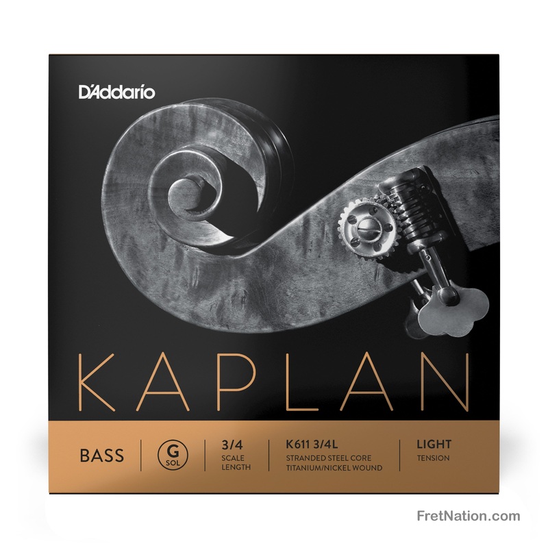 D'Addario Kaplan Single 3/4 Scale Double Bass G String - K611 3/4L Light