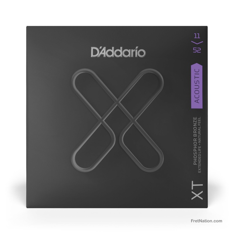 D'Addario XT Coated Phosphor Bronze Acoustic Guitar Strings - 6-String 11-52 Custom Light XTAPB1152