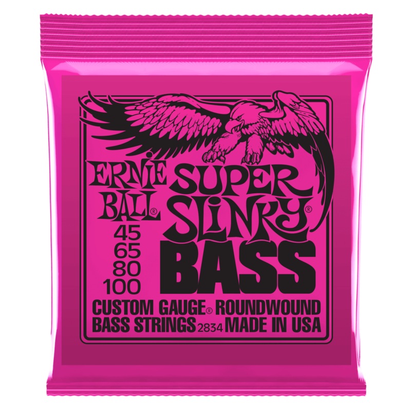 Ernie Ball Super Slinky Nickel Wound Electric Bass Strings 45-100