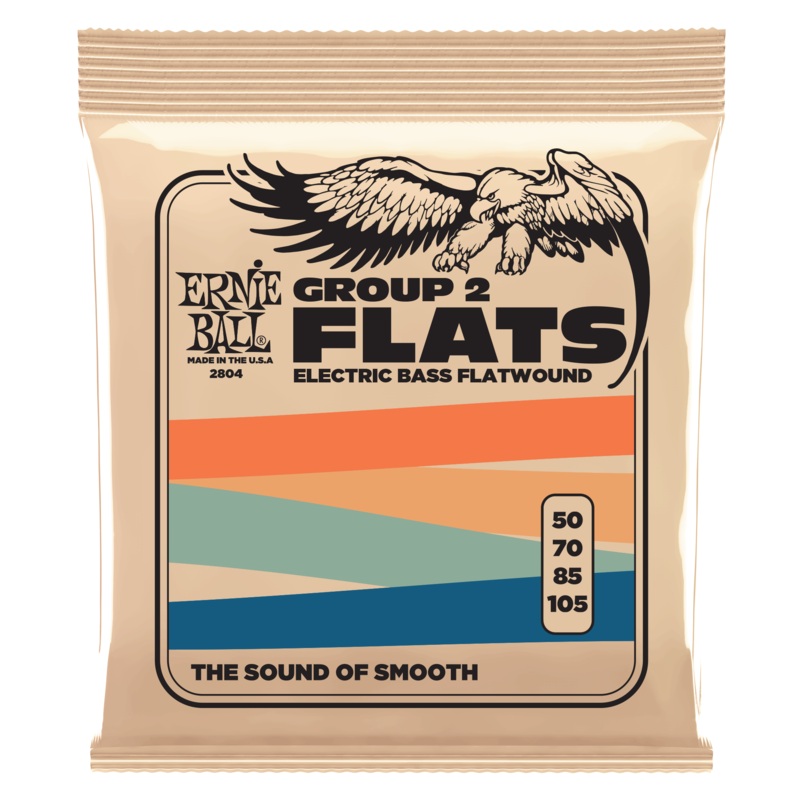 Ernie Ball Traditional Flatwound Bass Strings Long Scale - 4-String 50-105 Group II 2804