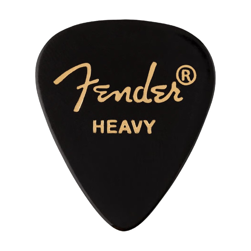 Fender Classic Celluloid 351 Shape, Black, Heavy (12 Pk)