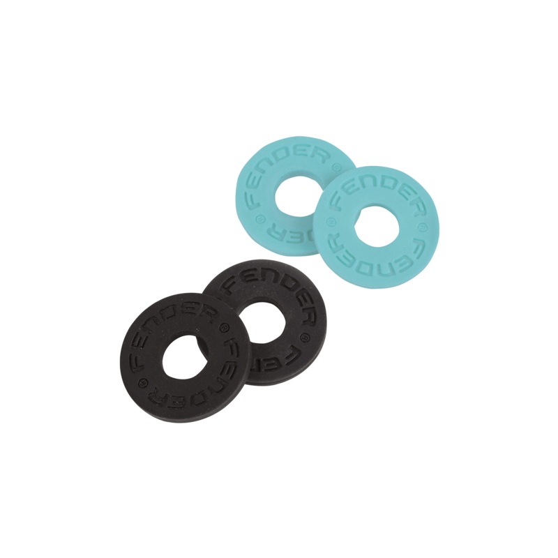 Fender Strap Block, 4-Pack, Black (2) and Daphne Blue (2)
