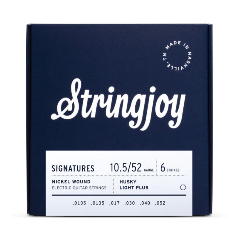 Stringjoy Signatures Nickel Wound Electric Guitar Strings - Husky Light Plus Gauge - 10.5-52