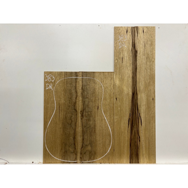Black Limba Dreadnought Guitar Back and Side Set #383