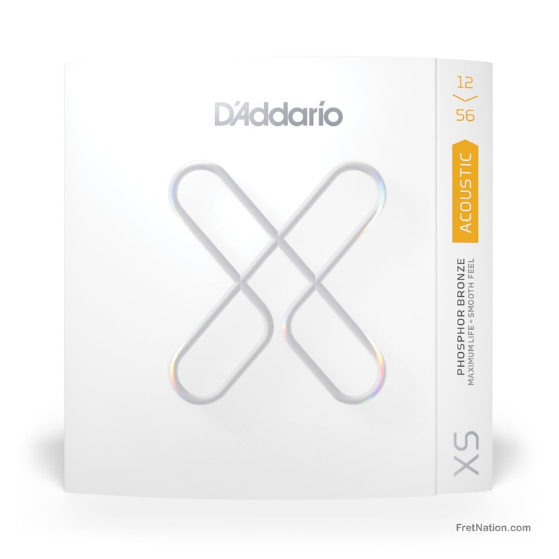 D'Addario XS Coated Phosphor Bronze Acoustic Guitar Strings - 6-String 12-56 Light Medium XSAPB1256