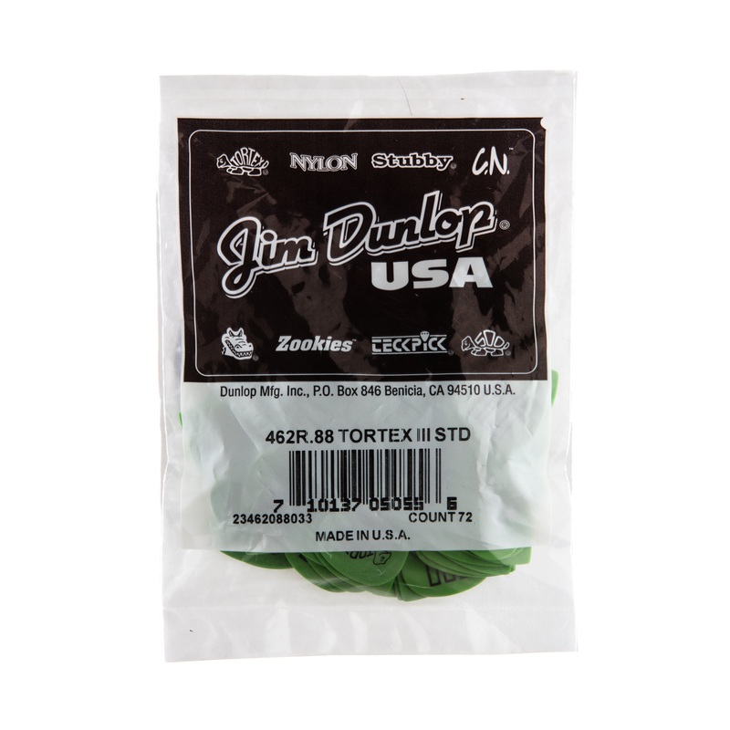 DUNLOP TORTEX .88mm TIII GUITAR PICK REFILL BAG 72-PACK - 462R088