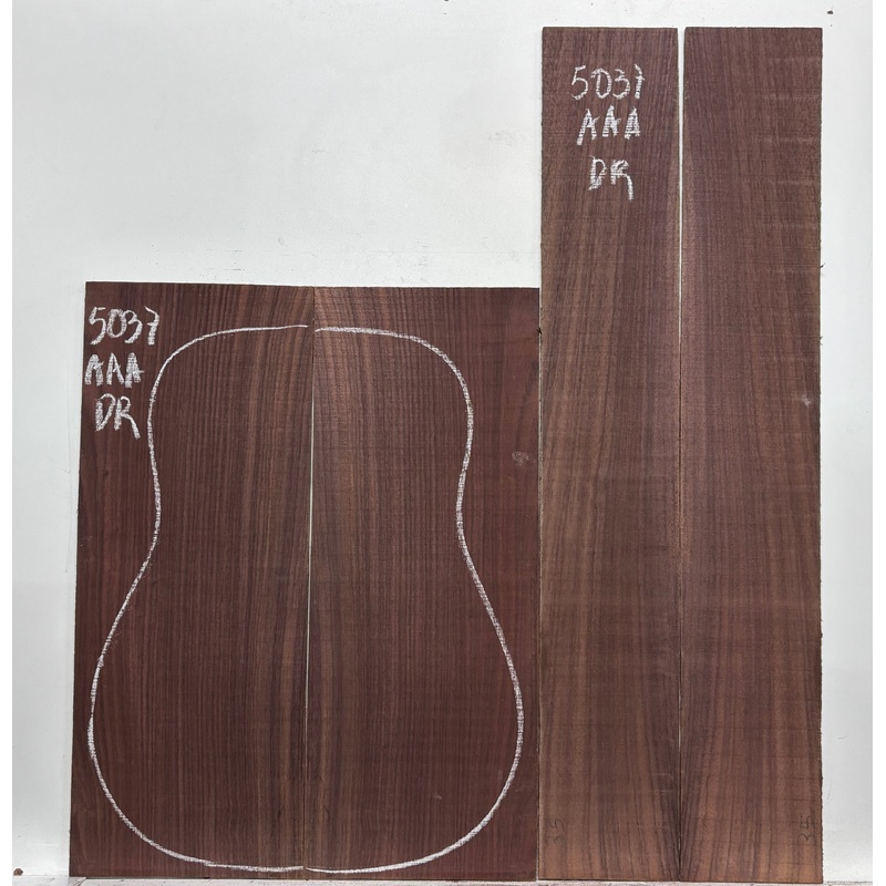 East Indian Rosewood Dreadnought AAA Grade Guitar Back & Side Set #5037