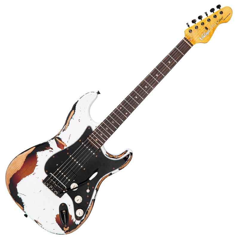 Vintage V6 ProShop Custom-Build ~ Distressed White Over Sunburst Gloss