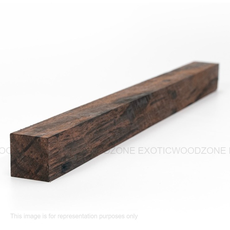 Macassar Ebony 1" x 1" x 12" Wood Blank for Carving, Turning & Hobby Wood Projects