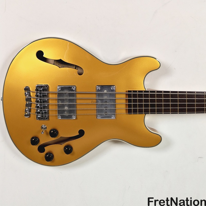 Warwick RockBass Star Bass 5-String Bass Metallic Gold 8.58lbs #569896-25