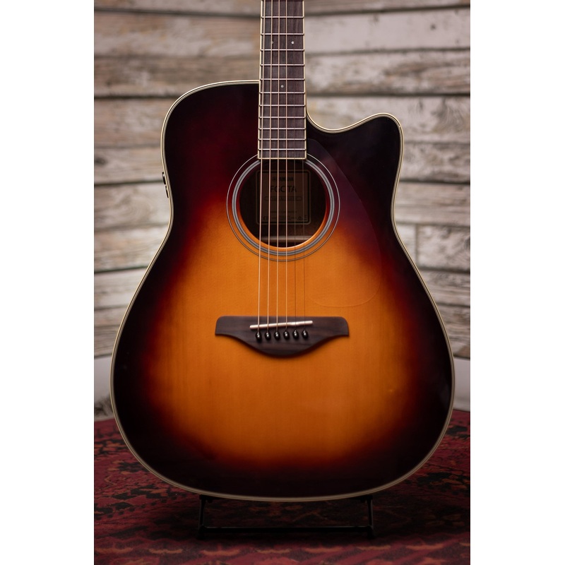 Yamaha FGC-TA TransAcoustic Dreadnought Acoustic-Electric Guitar - Brown Sunburst