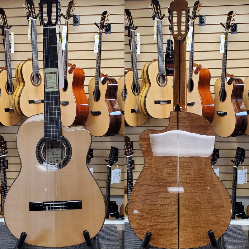 Classical Acoustic Electric Guitar Don Cortez Quilted Maple ST-710 CEQ