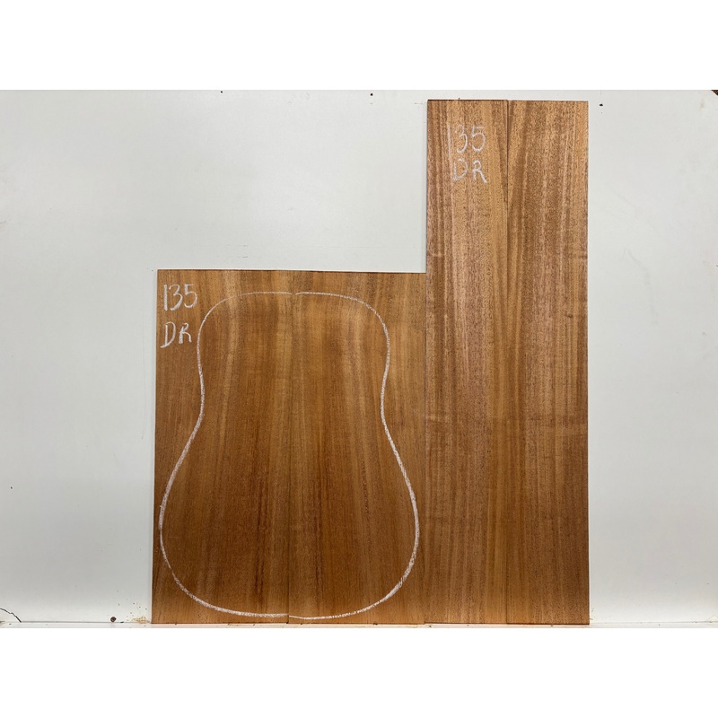 African Mahogany Dreadnought Guitar Back and Side Set #135