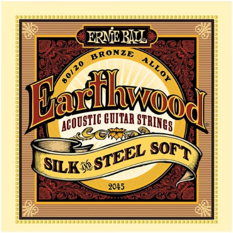 Ernie Ball 80/20 Bronze Silk & Steel Acoustic Guitar Strings Soft - 11-52