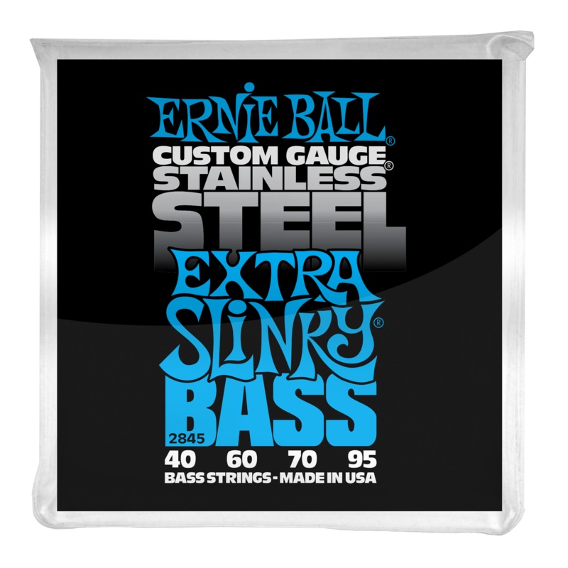 Ernie Ball Extra Slinky Stainless Steel Electric Bass Strings 45-100