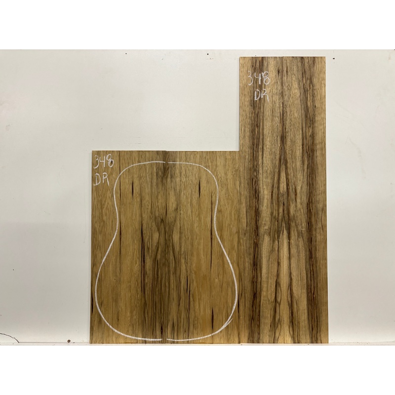 Black Limba Dreadnought Guitar Back and Side Set #348
