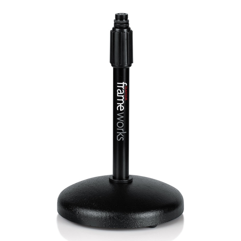 Gator Frameworks Round Base Desktop Mic Stand
