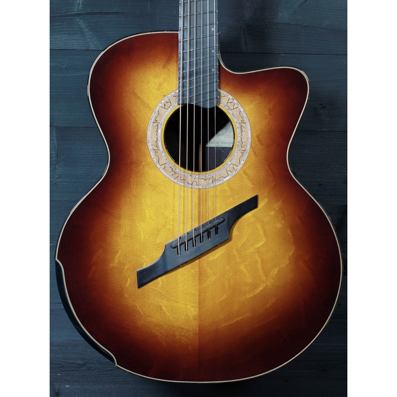 Pre-Owned Greenfield G4-DA Fanfret Multi-Scale Acoustic Guitar c.2005 Sunburst