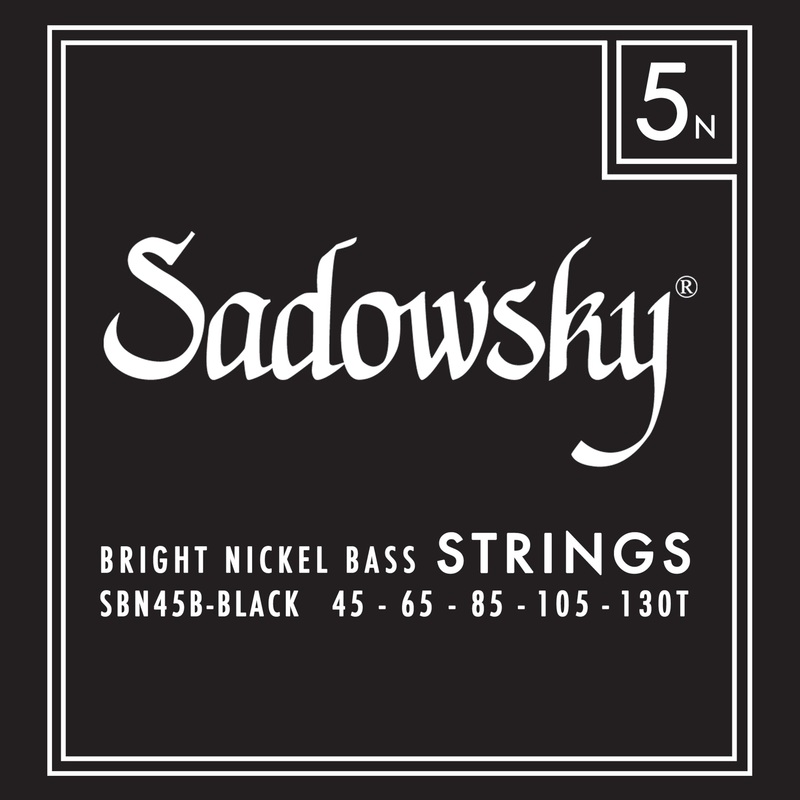 Sadowsky Black Label Nickel Plated Steel Bass String Set Long Scale - 5-String 45-130T SBN45B-BLK
