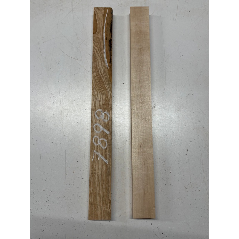 2 Pack, 2 Species Swamp Ash + Hard Maple Thin Stock Lumber 21"x2"x1" #7898