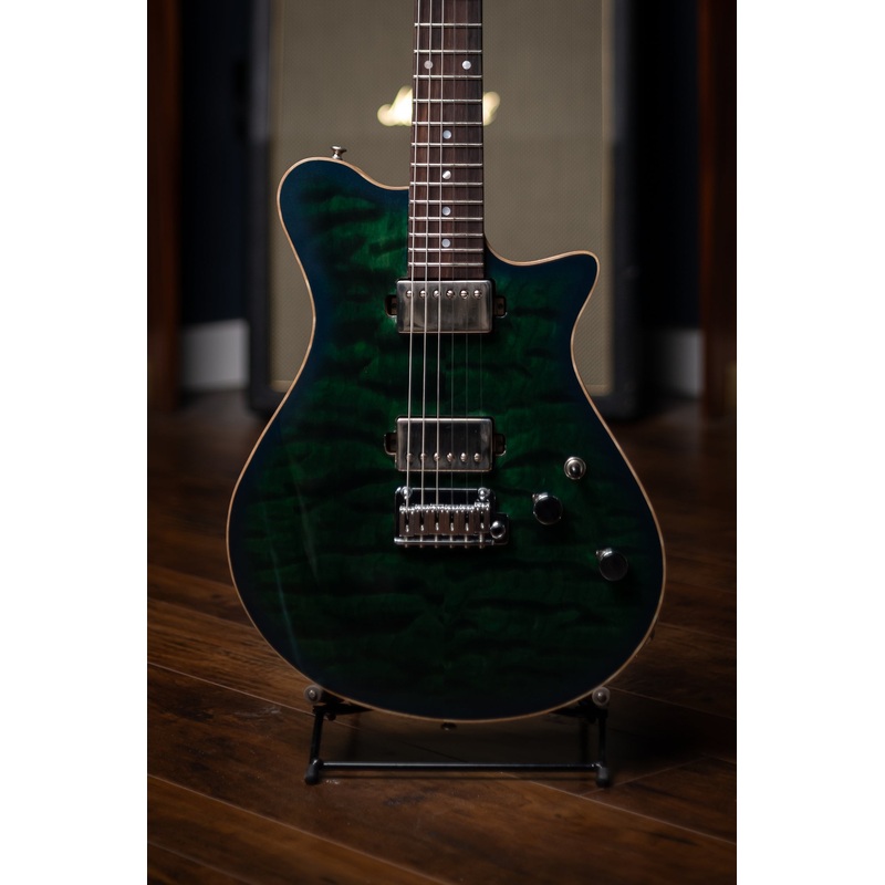 Carneglia Custom Shop Sublime Flame Maple Top Electric Guitar - Green Metallic Burst
