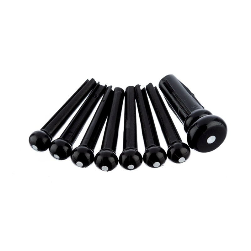 Fender Acoustic Bridge Pin Set - Black with White Dot