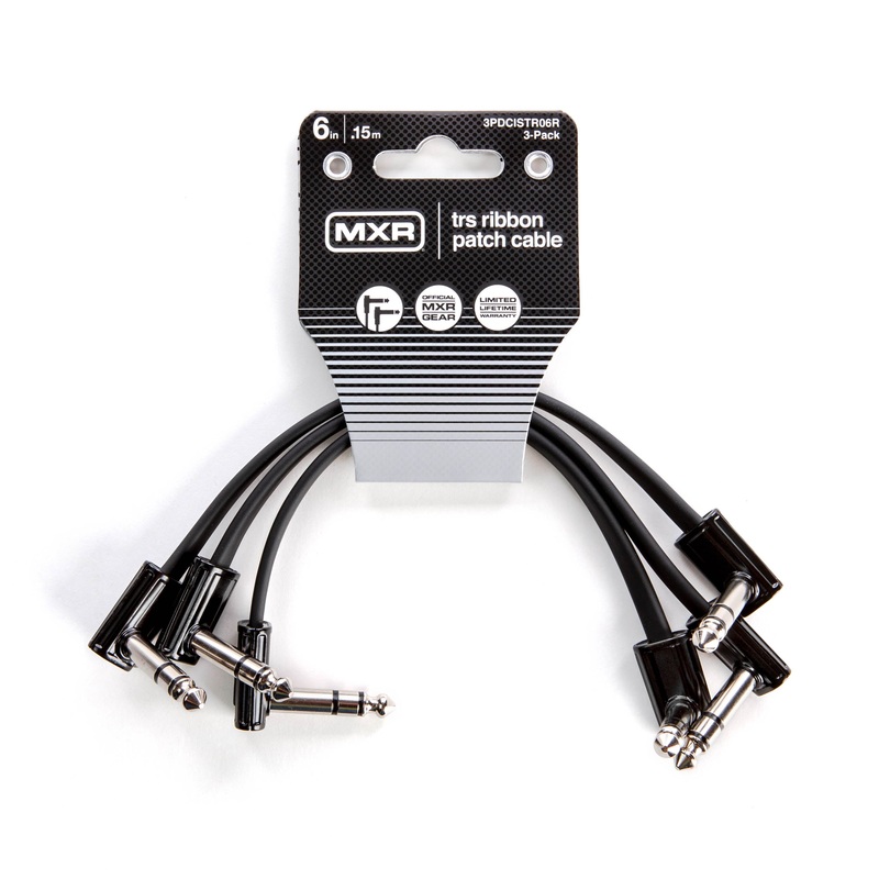 MXR TRS RIBBON PATCH CABLE RIGHT/RIGHT 03-PACK - 06 INCH - 3PDCISTR06R