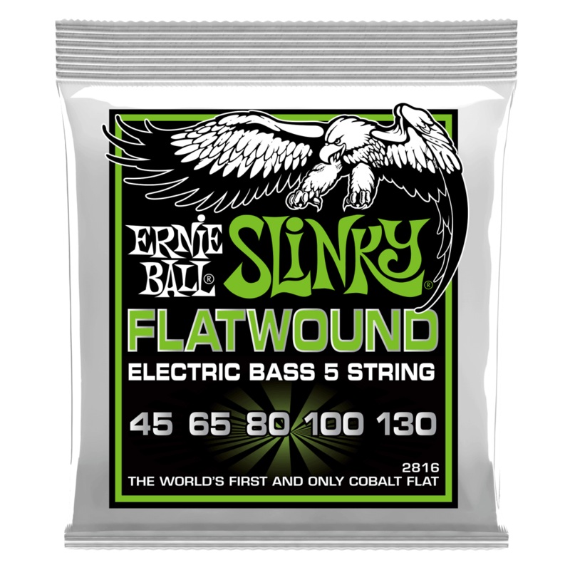Ernie Ball Regular Slinky 5-String Flatwound Cobalt Electric Bass Strings - 45-130
