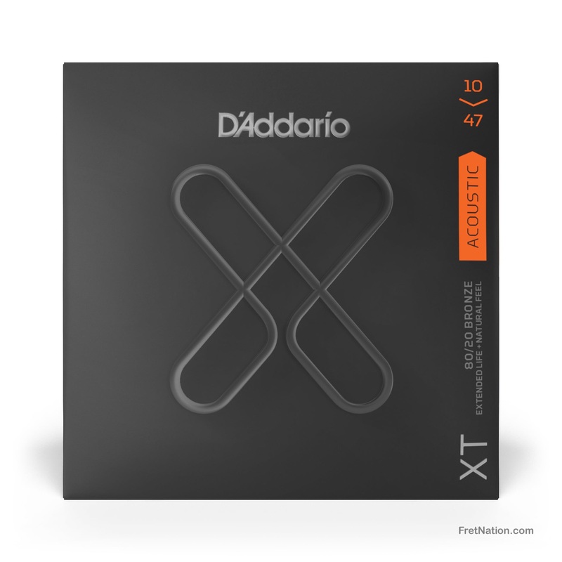 D'Addario XT Coated 80/20 Bronze Acoustic Guitar Strings - 6-String 10-47 Extra Light XTABR1047