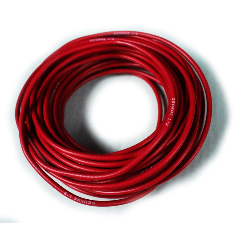 George L's .155 Instrument Cable - Red - 10 Feet