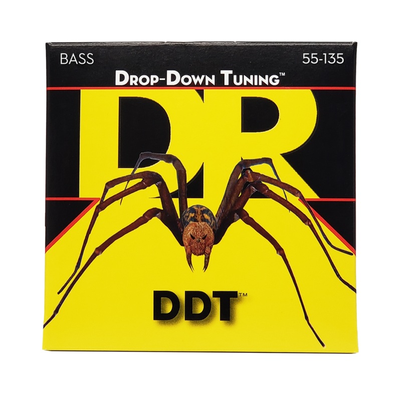 DR DDT Drop Down Tuning Stainless Steel Electric Bass Strings Long Scale Set - 5-String 55-135 DDT5-55