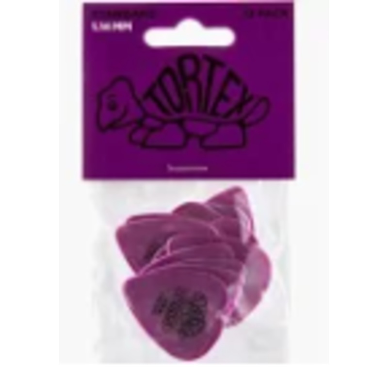 Pick-Dunlop Tortex Purple 1.14mm 12 Pack