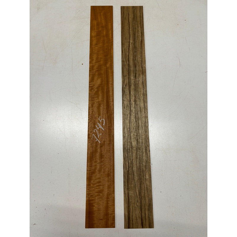 2 Pack, 2 Species Black Limba + Flame Mahogany Thin Stock Lumber 36"x4"x1/8"#7245