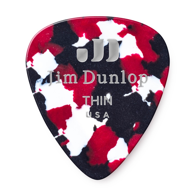 DUNLOP CELLULOID CONFETTI GUITAR PICK PLAYER'S PACK 12-PACK THIN - 483P06TH